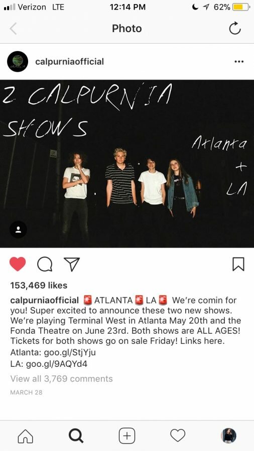 A+BIG+ANNOUNCEMENT%3A+Calpurnia+announces+they+will+be+playing+shows+in+Atlanta+on+May+20+and+in+LA+on+June+23.+Tickets+for+the+shows+sold+out+almost+immediately.+